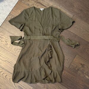 JODIFL Olive Wrap Dress